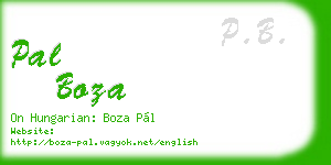 pal boza business card